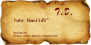 Tohr Daniló névjegykártya